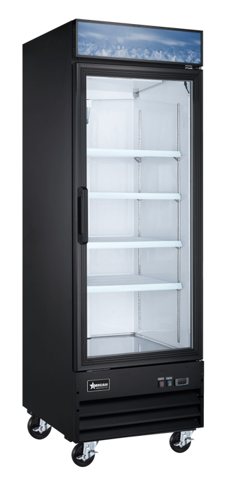 Omcan FR-CN-0012-HC-BK Freezer 1 Door Glass Merchandiser Black 12.3 Cu Ft 110v/60/1 Cetlus/etl Sanitation