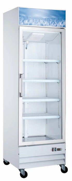 Omcan FR-CN-0012-HC Freezer 1 Door Glass Merchandiser White 12.3 Cu Ft 110v/60/1 Cetlus/etl Sanitation