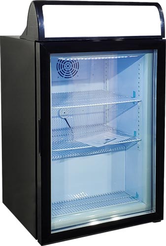 Omcan FR-CN-0098 Countertop Display Freezer With Top Lightbox 98l Black 110/60/1 Cetlus