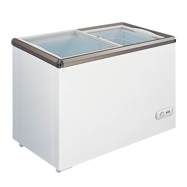 Omcan FR-CN-0400 Freezer Ice Cream Reach In With Flat Glass Top 12.6 Cu Ft/356 L 110v/60/1 Cetlus/etl Sanitation