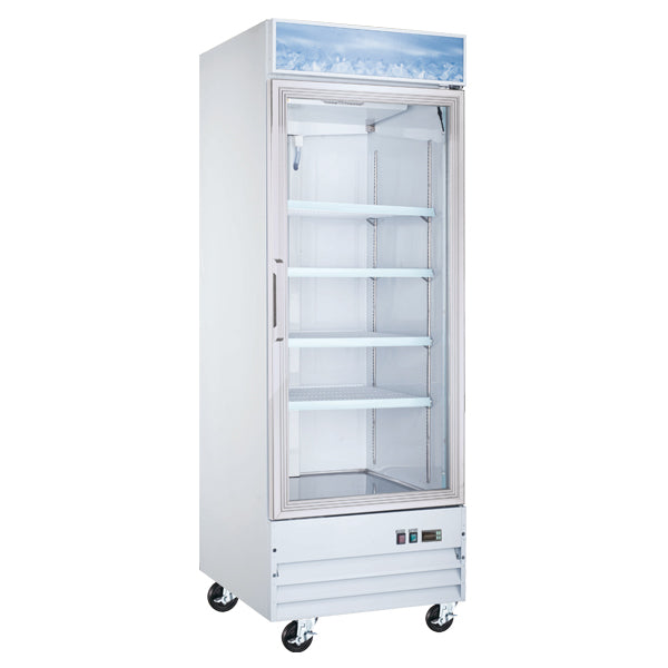 Omcan FR-CN-0790-HC Freezer 1 Door Glass Merchandiser White 31 Inch/790mm 110v/60/1 Cetlus/etl Sanitation