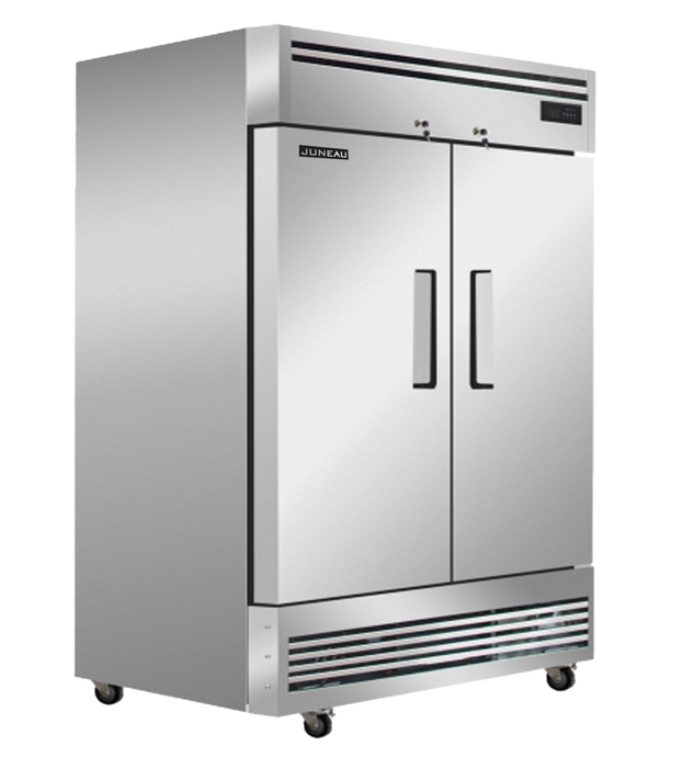 Omcan FR-TH-1372-HC Juneau Reach In Freezer Stainless Steel 2 Door 54 Inch 40 Cu Ft 115v/60/1 Cetlus/etl Sanitation