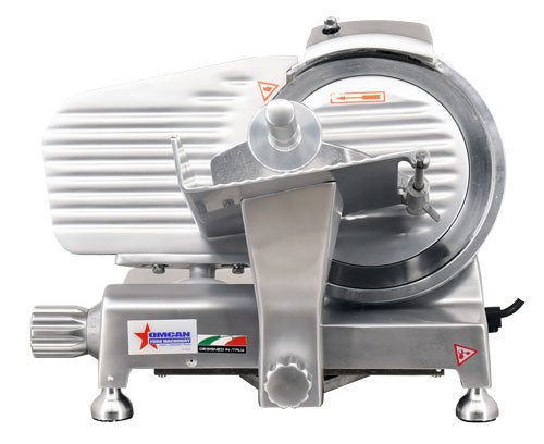 Omcan MS-CN-0220-C Meat Slicer Belt Driven 9 Inch/220mm Blade 0.2 Hp/120 W W/blade Locker 110v/60/1 Csst Cetlus/etls