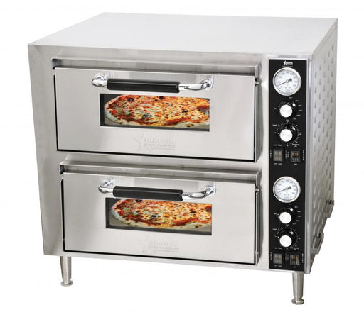 Omcan PE-CN-3200-D Pizza Oven Countertop Double Quartz Chamber Dimension 18.11"X 18.11"X3.93"X2 3.2 Kw 240v/60/1 Cqpsus