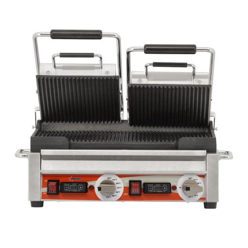 Omcan PG-CN-0711-RT Panini Grill 10 Inch X 18 Inch/254mm X 457mm Double Rib/rib W/timer 220v/60/1 Cqpsus