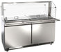 Omcan PT-CN-1524-S-HC Refrigerated Salad Bar Cold Table 60" With Sneeze Guard/tray Slide/basin Cover 110v/60/1 Cetlus/etls