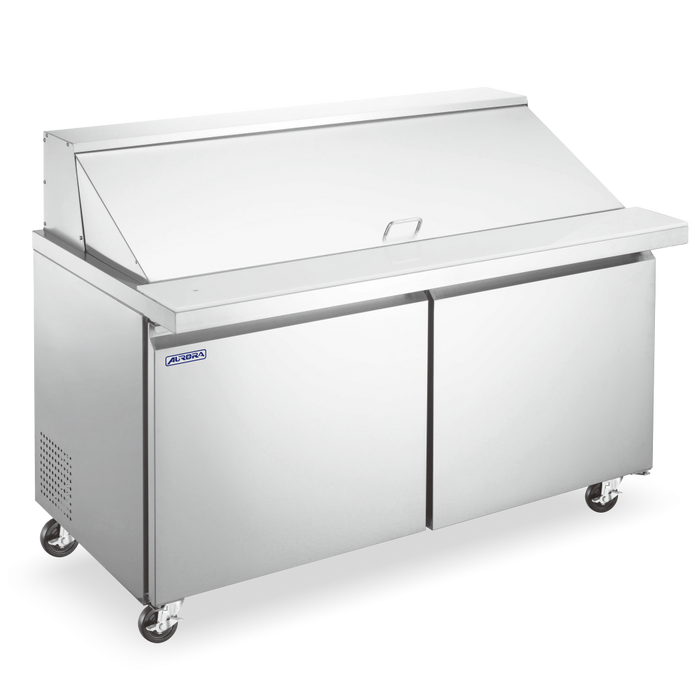 Omcan PT-CN-1524E-HC Aurora Refrigerated Prep Table 60 Inch/1524mm 110v/60/1 Cetlus/etl Sanitation