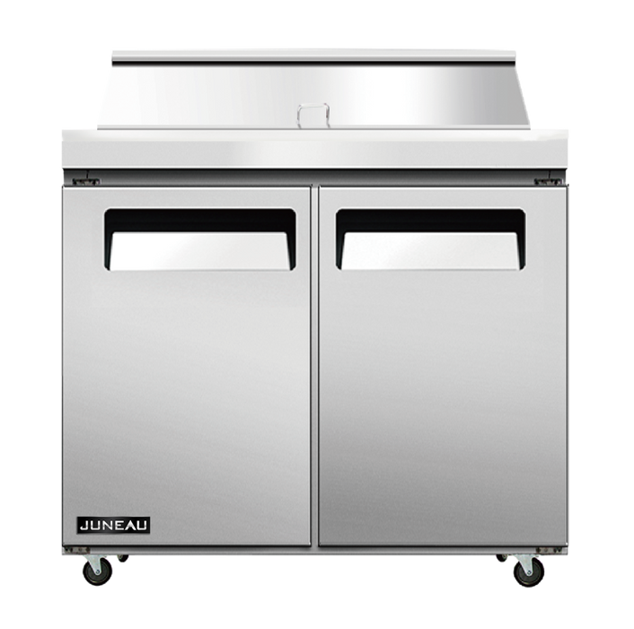 Omcan PT-TH-0920-HC Juneau Refrigerated Prep Table 36 Inch 4.9 Cu Ft 115v/60/1 Cetlus/etl Sanitation