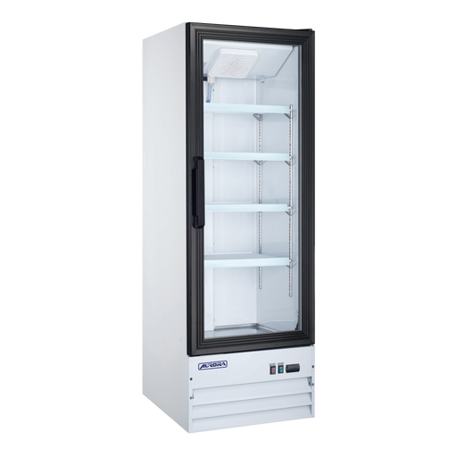 Omcan RE-CN-0009E-HC Aurora Refrigerator 1 Door Glass 9.1 Cu Ft White 110v/60/1 Cetlus/etl Sanitation