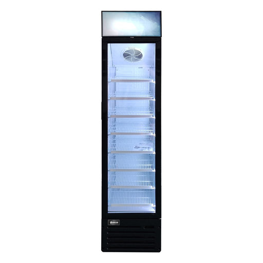 Omcan RS-CN-0145 Slim Display Refrigerator With Top Lightbox 145l Black 110/60/1 Cetlus