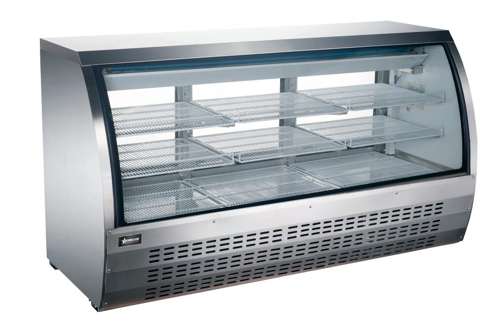 Omcan RS-CN-0163-S Refrigerated Showcase Floor Stainless Steel 620 L/21.9 Cu Ft 115v/60/1 Cetlus/etl Sanitation