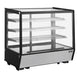 Omcan RS-CN-0186S-5 Refrigerated Showcase Square Glass Countertop With 3 Shelf 35 Inch 110v/60/1 Cetlus/etl Sanitation