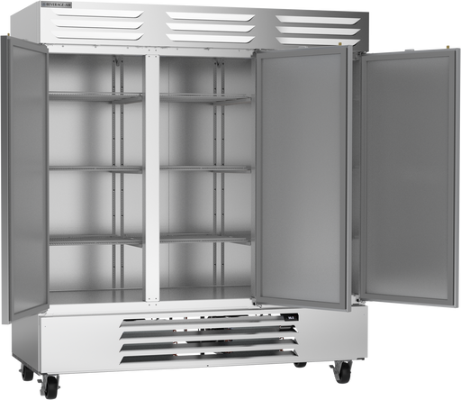 Beverage Air RB72HC-1S Three Section Solid Door Reach in Refrigerator 75" - Vista Series 72 Cu. Ft. -  toprestaurantsupplies.com