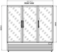 Valpro VP3F-72MDV - Three Swing Full Glass Door Merchandiser Double Volt Freezer – 72 Cu. Ft. - Top Restaurant Supplies