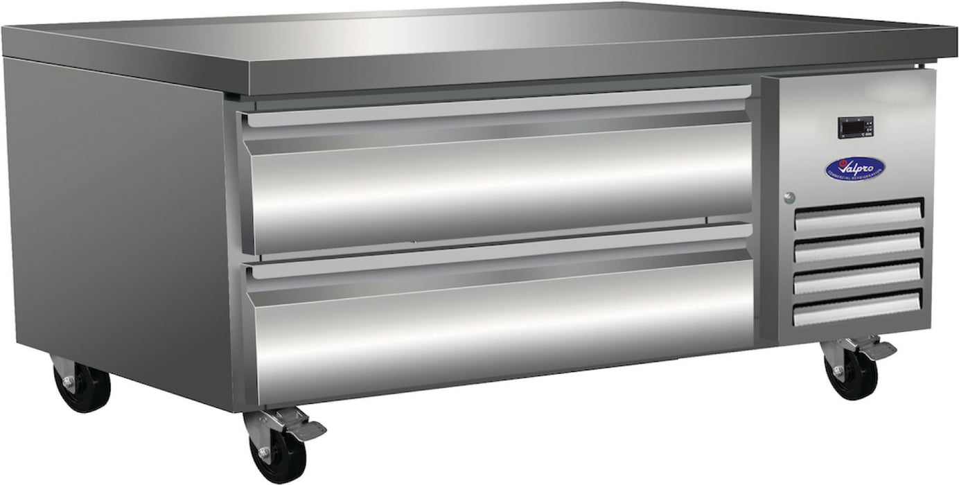 Valpro VPCB-50 Refrigerated Chef Base 50″, 2 Drawer Stainless Steel Base 6.5 cu. ft. - Top Restaurant Supplies