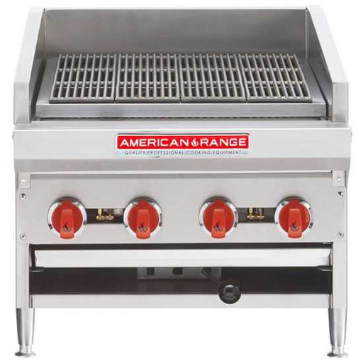 American Range ADJ-24-NG 24" Natural Gas Radiant Countertop Charbroiler - 80,000 BTU-Top Restaurant Supplies