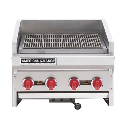 American Range ADJ-24 24" W Natural Gas Radiant Countertop Charbroiler - 80,000 BTU-Top Restaurant Supplies