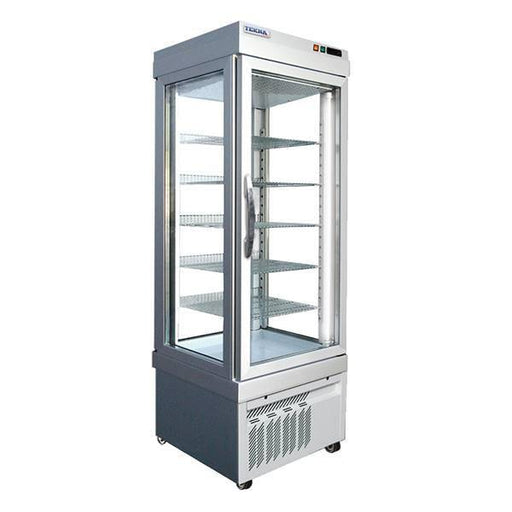 TEKNA 4400 NFP (8400 NFN)  Silver 1 Section Swing Refrigerated Glass Door Merchandiser - 18-cu.ft. - Top Restaurant Supplies