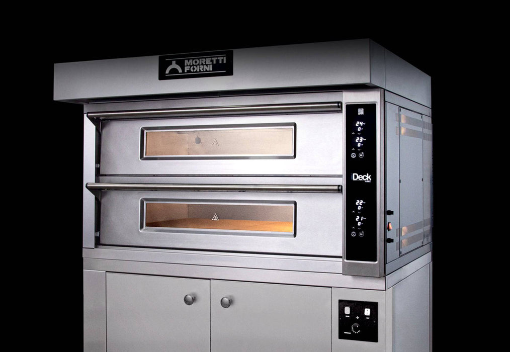 AMPTO ID-D 105.65 iDeck electronic Control Electric Pizza Oven 105 x 65 cm chamber. 2 Deck - Top Restaurant Supplies
