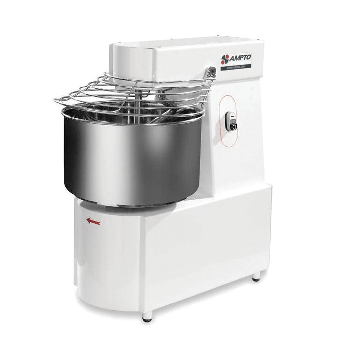 Ampto AMA020m 22 Quart Spiral Mixer, 33 To 37.5 Lbs Dough Capacity, 20 Lbs Flour Capacity - Top Restaurant Supplies