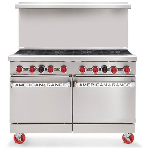 American Range AR-8 NG 48" 8 Burner Natural Gas Commercial Range - 310,000 BTU - Top Restaurant Supplies