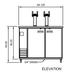 Arctic Air ADD48R-2 49" Two Door Double Tap Black Direct Draw Beer Dispenser, 12.5 Cu. Ft. - Top Restaurant Supplies