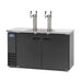 Arctic Air ADD60R-2 61" Two Door Double Tap Black Direct Draw Beer Dispenser, 16.7 Cu. Ft. - Top Restaurant Supplies