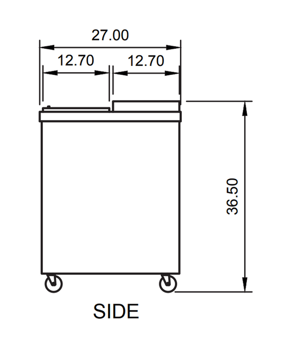 Arctic Air AGF24 24" Black Glass Foster with Stainless Steel Interior - Top Restaurant Supplies