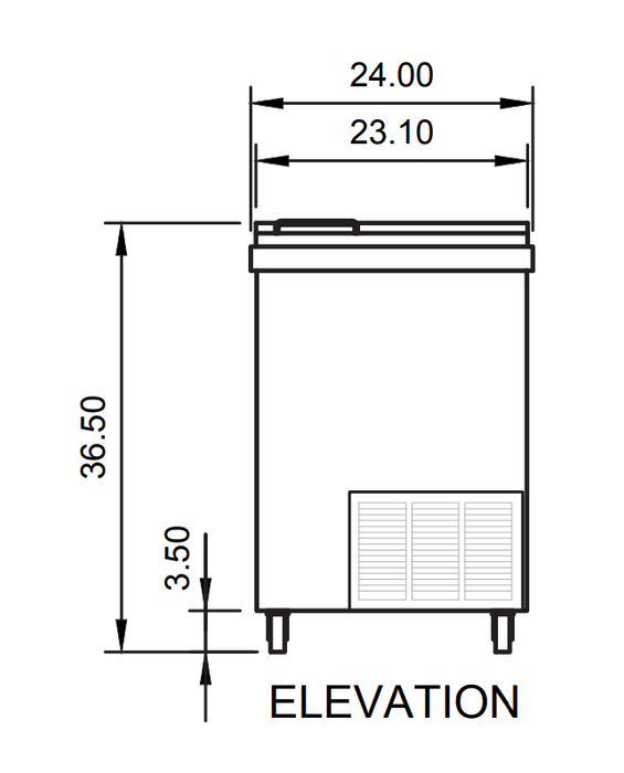 Arctic Air AGF24 24" Black Glass Foster with Stainless Steel Interior - Top Restaurant Supplies