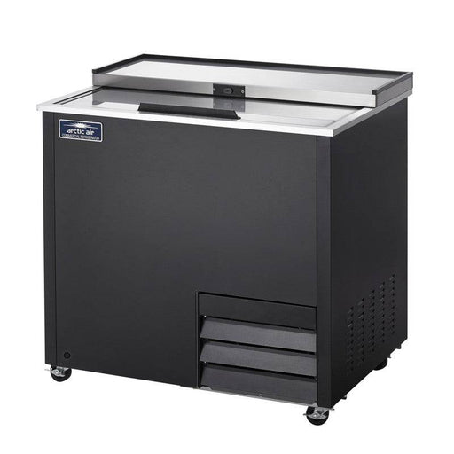 Arctic Air AGF36 36" Black Glass Foster with Stainless Steel Interior - Top Restaurant Supplies