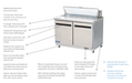 Arctic Air AMT48R 48" Two Door Mega-Top Sandwich/Salad Refrigerated Prep Table, 12 Cu. Ft. - Top Restaurant Supplies