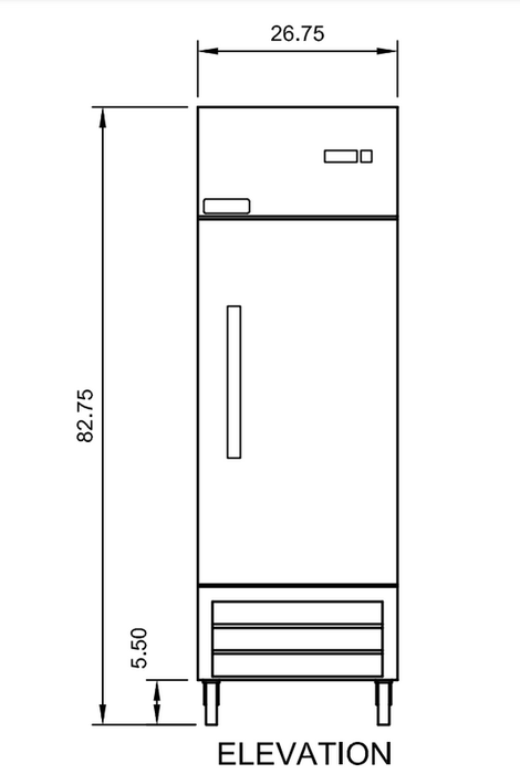 Arctic Air AF23 26.75" One Door Reach-In Freezer Stainless Steel, 23 Cu. Ft. - Top Restaurant Supplies