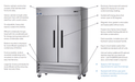 Arctic Air AF49 54" Two Door Reach-In Freezer, 49 Cu. Ft. - Top Restaurant Supplies