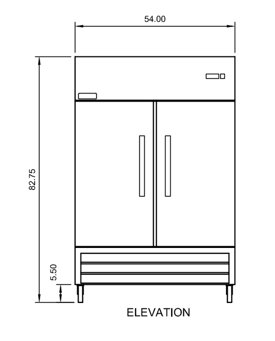 Arctic Air AF49 54" Two Door Reach-In Freezer, 49 Cu. Ft. - Top Restaurant Supplies