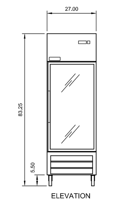Arctic Air AGR23 27" One Door Glass Reach-In Refrigerator, 23 Cu. Ft. - Top Restaurant Supplies