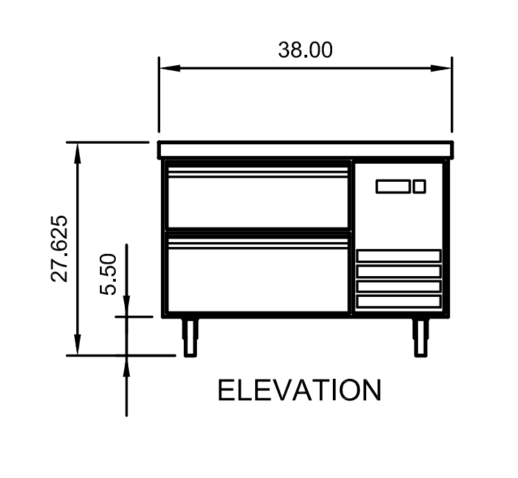 Arctic Air ARCB36 36" Two Drawer Refrigerated Chef Base - Top Restaurant Supplies