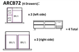 Arctic Air ARCB72 74" Four Drawer Refrigerated Chef Base - Top Restaurant Supplies