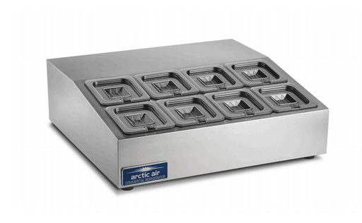 Arctic Air ACP8SQ 28" Eight Pan Compact Counter-Top Prep Unit - Top Restaurant Supplies