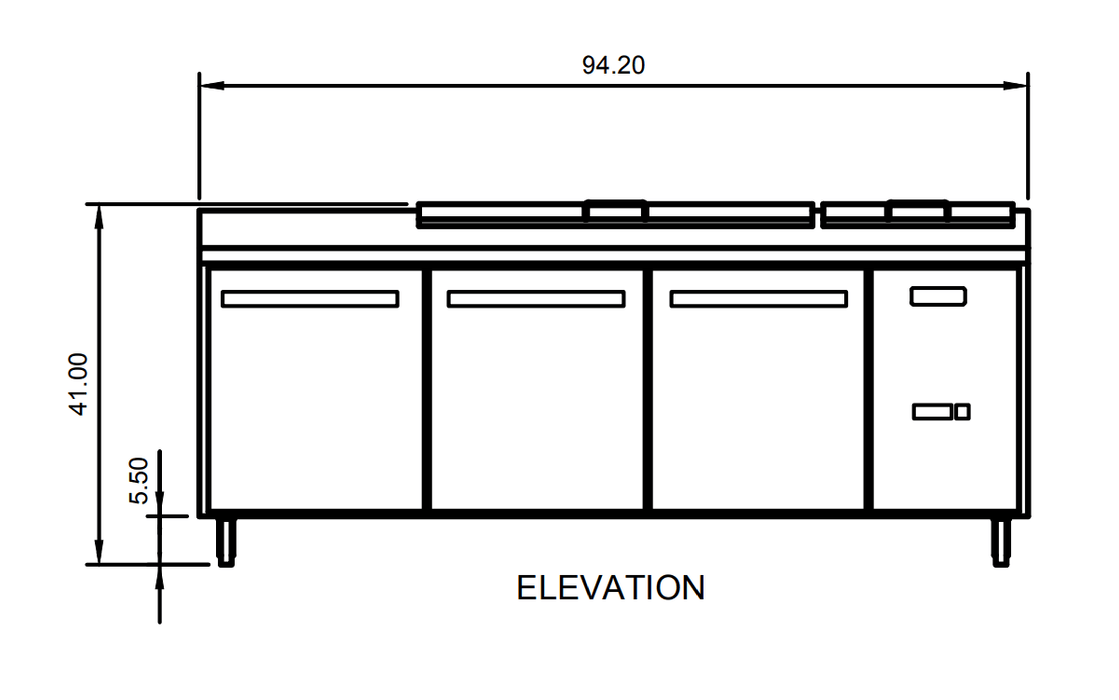 Arctic Air APP94R 94" Three Door Pizza Prep Table, 31 Cu. Ft. - Top Restaurant Supplies