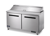 Arctic Air AST60R 61.25" Two Door Sandwich/Salad Refrigerated Prep Table, 15.5 Cu. Ft. - Top Restaurant Supplies