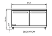 Arctic Air AUC60R Double Door Under-Counter Refrigerator, 15.5 Cu. Ft. - Top Restaurant Supplies