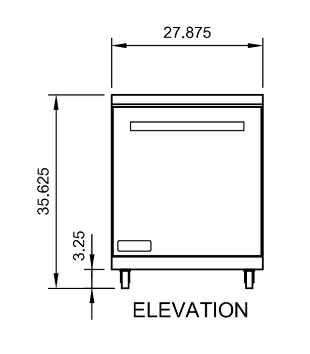 Arctic Air AUC27F Single Door Under-Counter Freezer, 5.4 Cu. Ft. - Top Restaurant Supplies