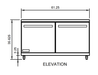 Arctic Air AUC60F Double Door Under-Counter Freezer, 15.5 Cu. Ft. - Top Restaurant Supplies