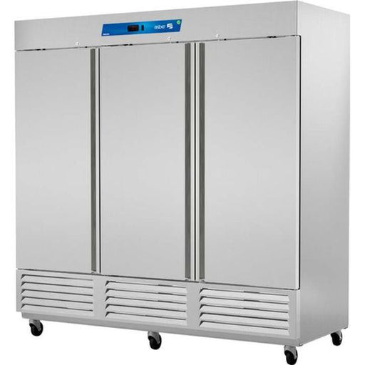 Asber ARF-72-H 82" Solid Triple Door Stainless Reach-In Freezer - 72 Cu. Ft. - Top Restaurant Supplies