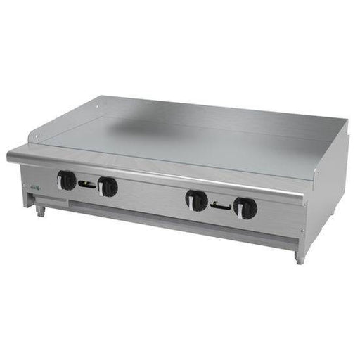 Asber AETG-48 H 48" 4 Burner Countertop Gas Thermostatic Griddle - 96,000 BTU - Top Restaurant Supplies