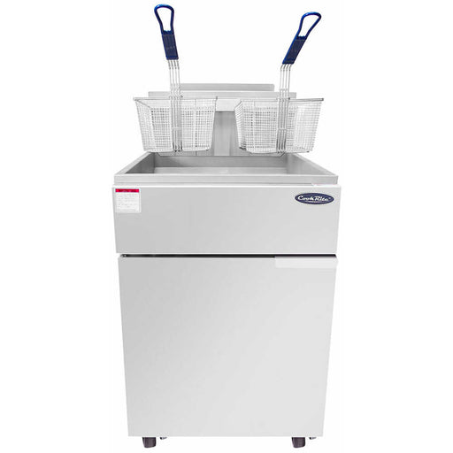 Atosa CookRite ATFS-75-NG Natural Gas Free Standing Deep Fryer - 150,000 BTU,  21", 75 lb. - toprestaurantsupplies.com