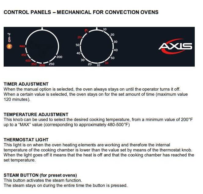Axis AX-CL06M Full Size Combi Oven Manual Controls - Reversing Fans - 6 Shelves - Top Restaurant Supplies
