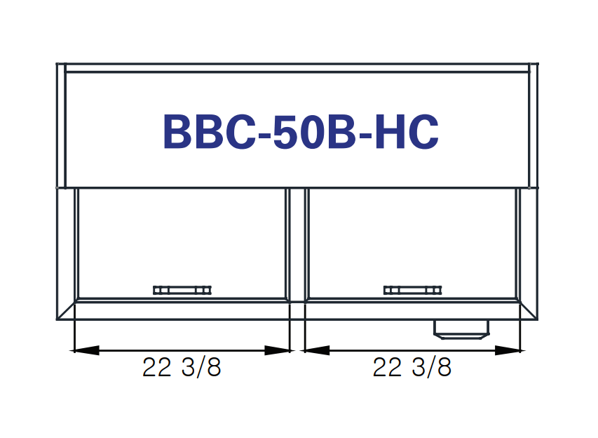 Blue Air BBC-50B-HC Bottle Cooler 2 slide tops, Black Finish Exterior, 50" W x 28-1/2" D, R-290 Refrigerant - Top Restaurant Supplies