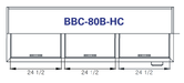 Blue Air BBC-80B-HC Bottle Cooler 3 slide tops, Black Finish Exterior, 80-1/2" W x 28-1/2" D, R-290 Refrigerant - Top Restaurant Supplies