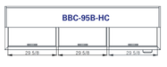 Blue Air BBC-95B-HC Bottle Cooler 3 slide tops, Black Finish Exterior, 95" W x 28-1/2" D, R-290 Refrigerant - Top Restaurant Supplies